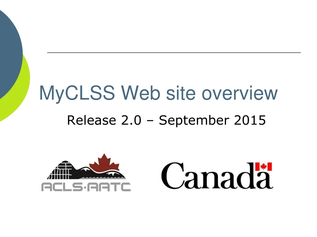 myclss web site overview