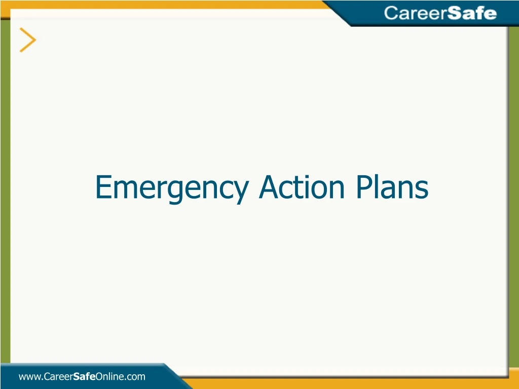 emergency action plans