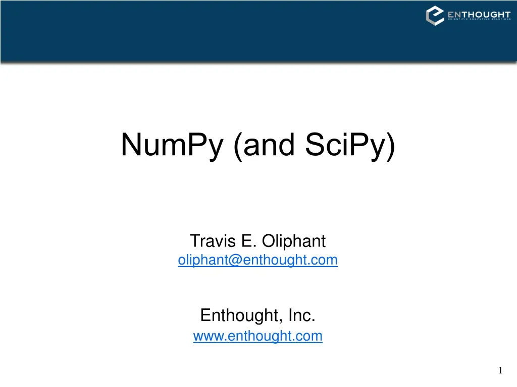 numpy and scipy
