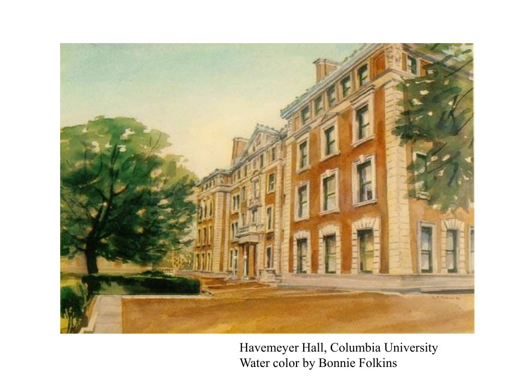 havemeyer hall columbia university water color