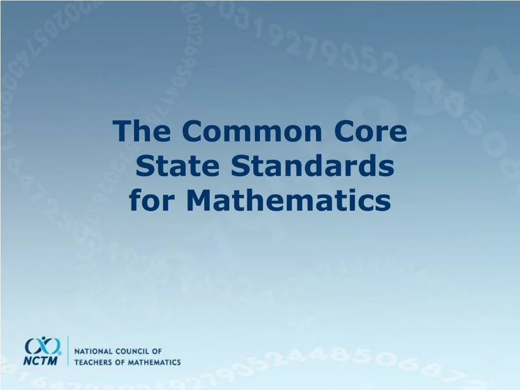 the common core state standards for mathematics