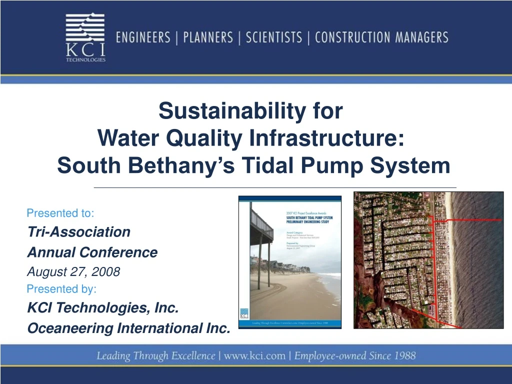 sustainability for water quality infrastructure south bethany s tidal pump system