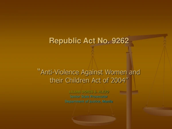 Republic Act No. 9262