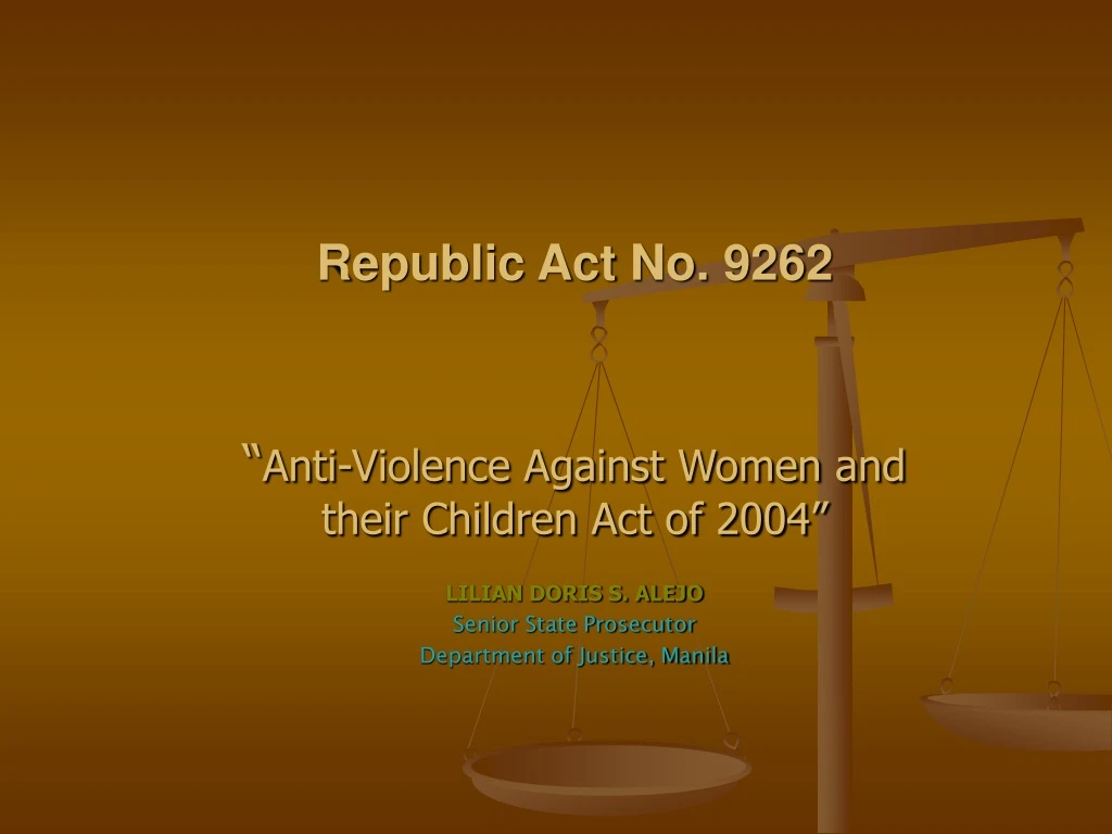 republic act no 9262