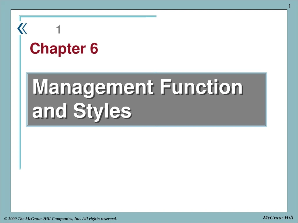 management function and styles