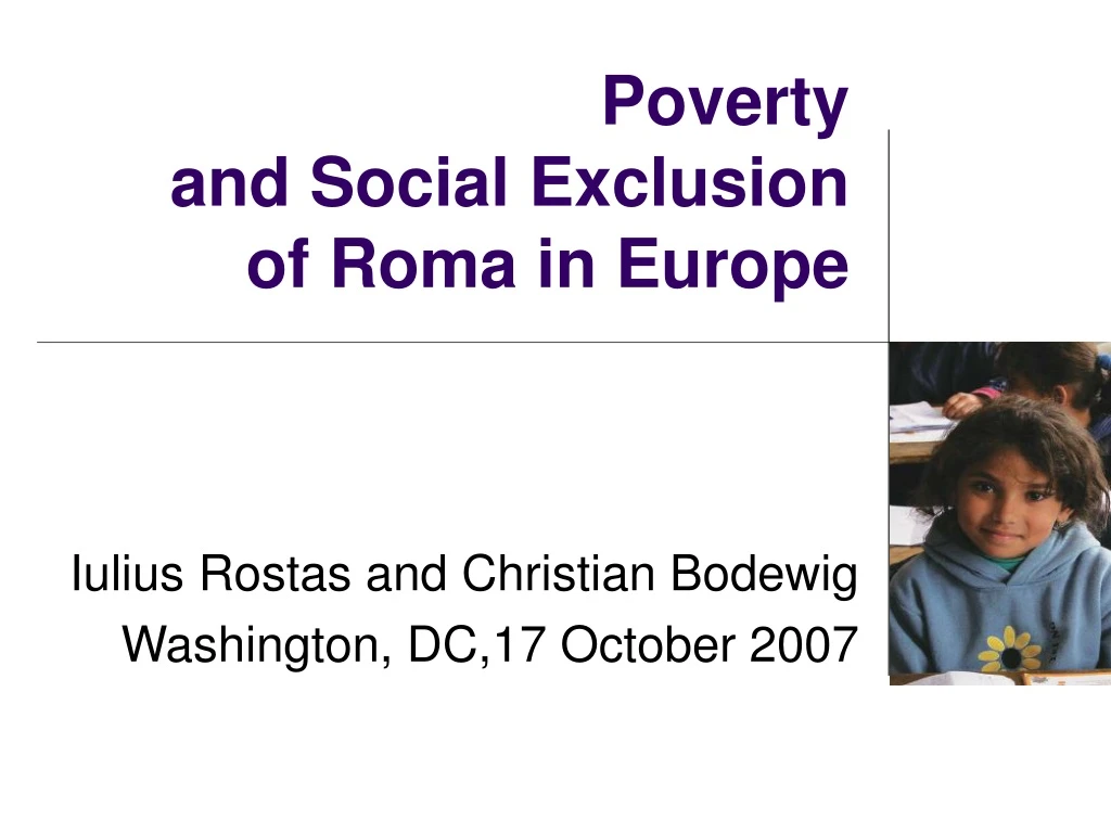 poverty and social exclusion of roma in europe