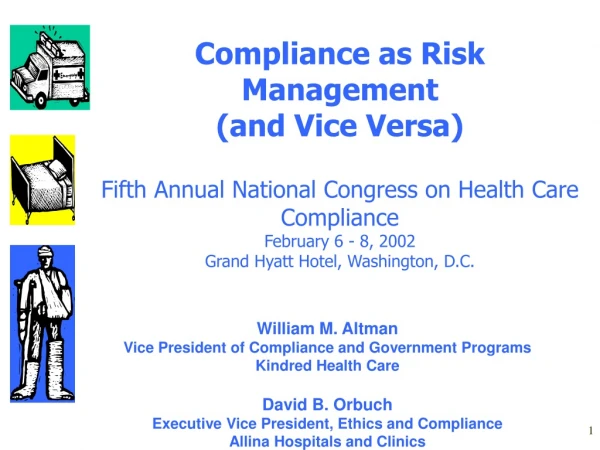William M. Altman Vice President of Compliance and Government Programs Kindred Health Care