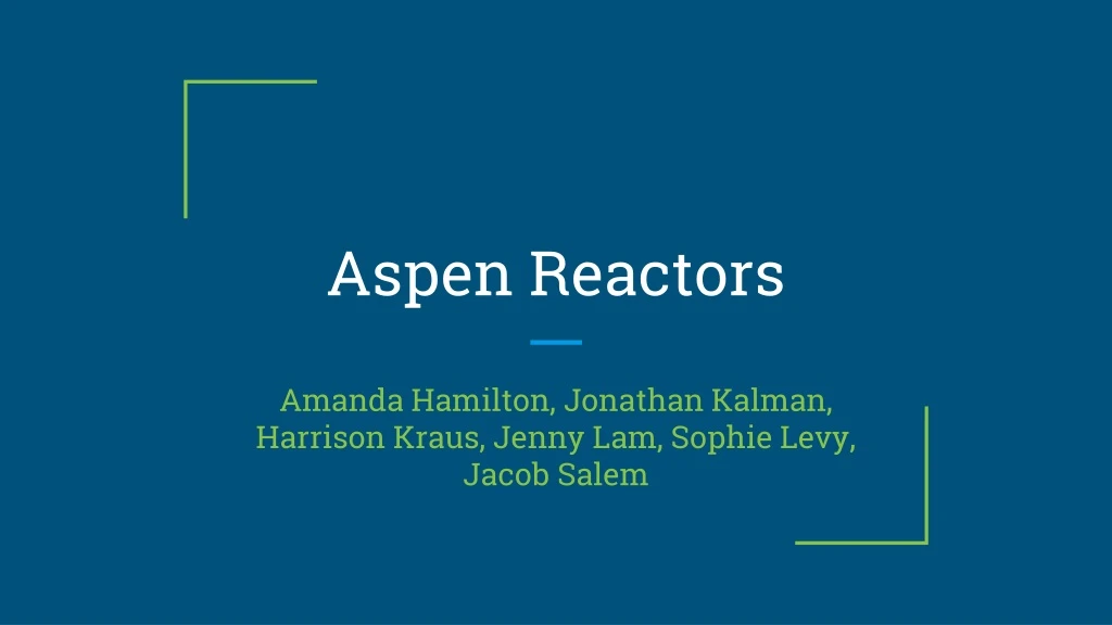 aspen reactors