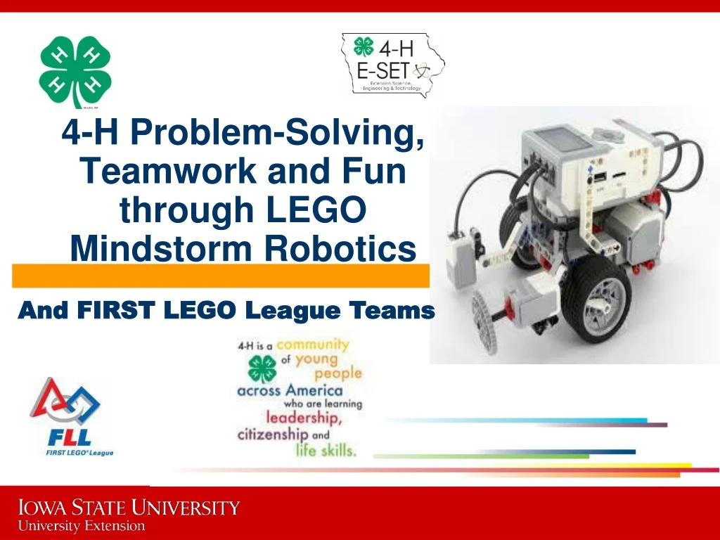 4 h problem solving teamwork and fun through lego mindstorm robotics