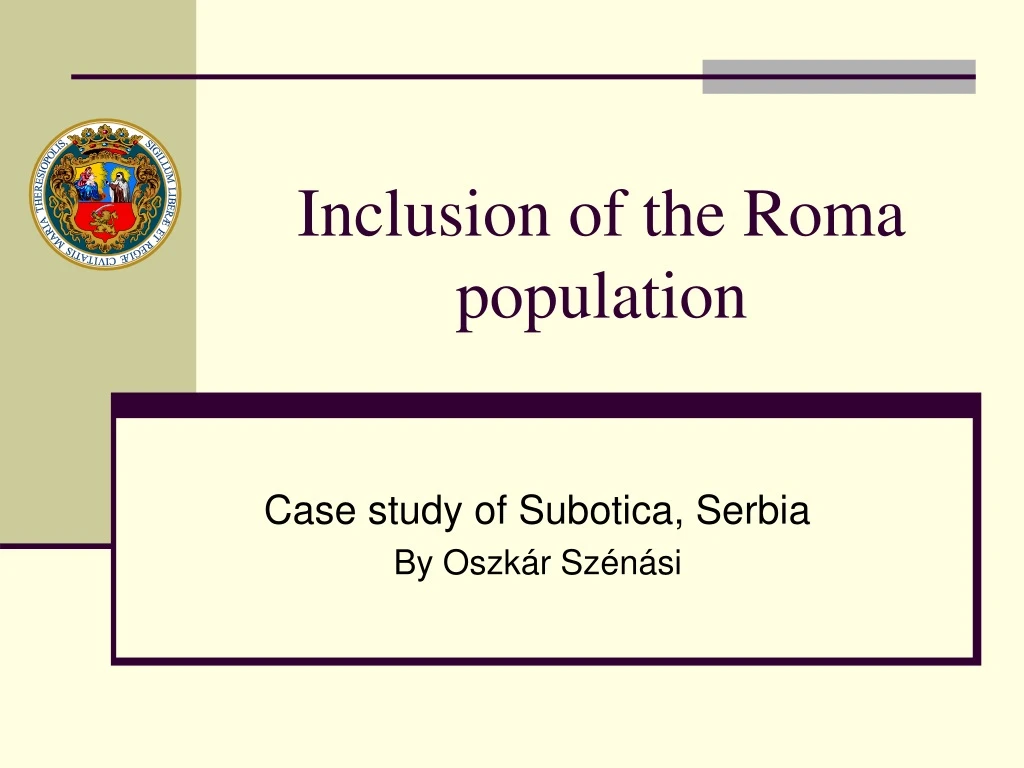 inclusion of the roma population