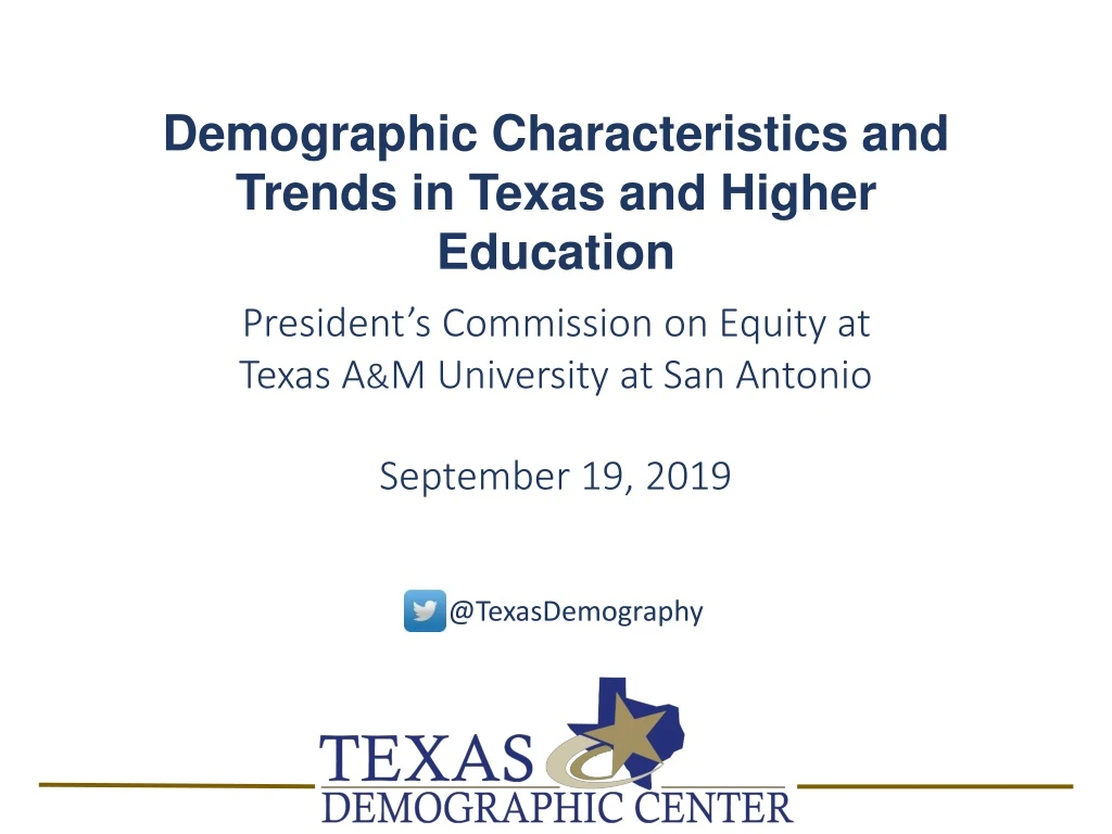 demographic characteristics and trends in texas