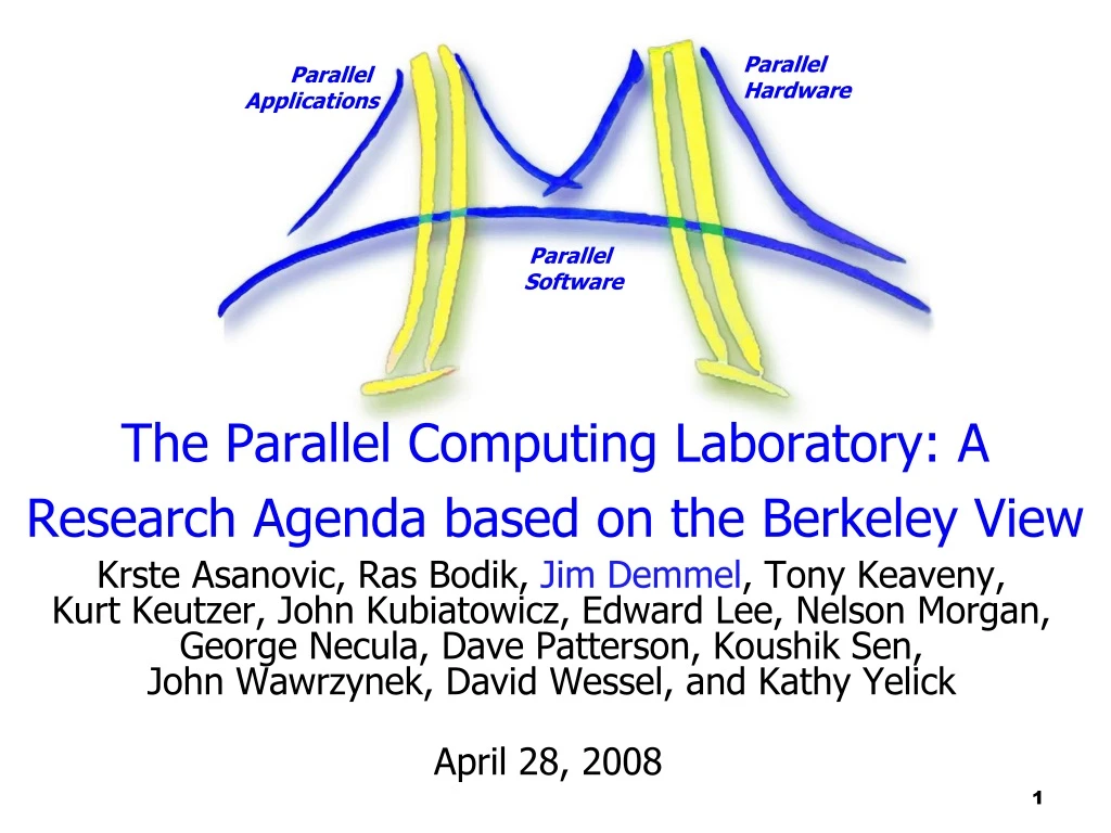 the parallel computing laboratory a research agenda based on the berkeley view