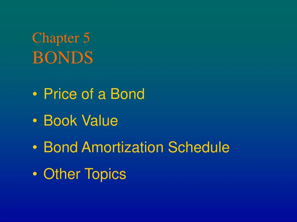 chapter 5 bonds