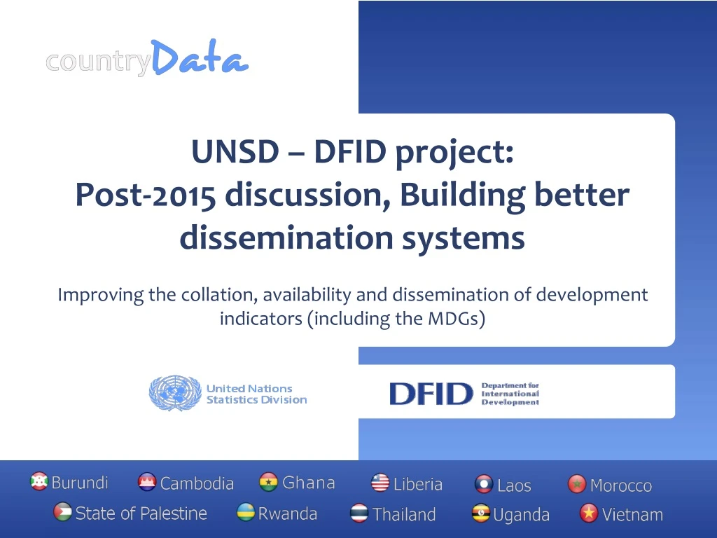 unsd dfid project post 2015 discussion building