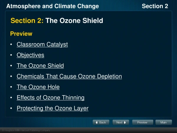 Section 2:  The Ozone Shield