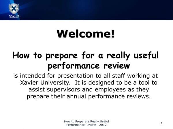 Welcome! How to prepare for a really useful performance review