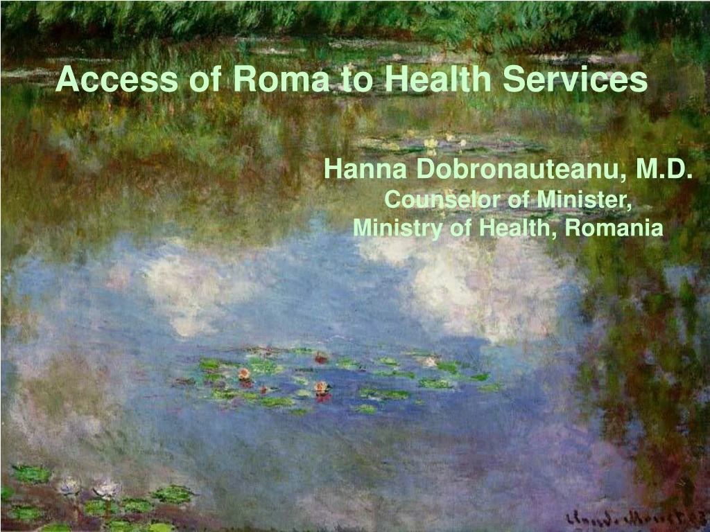 access of roma to health services