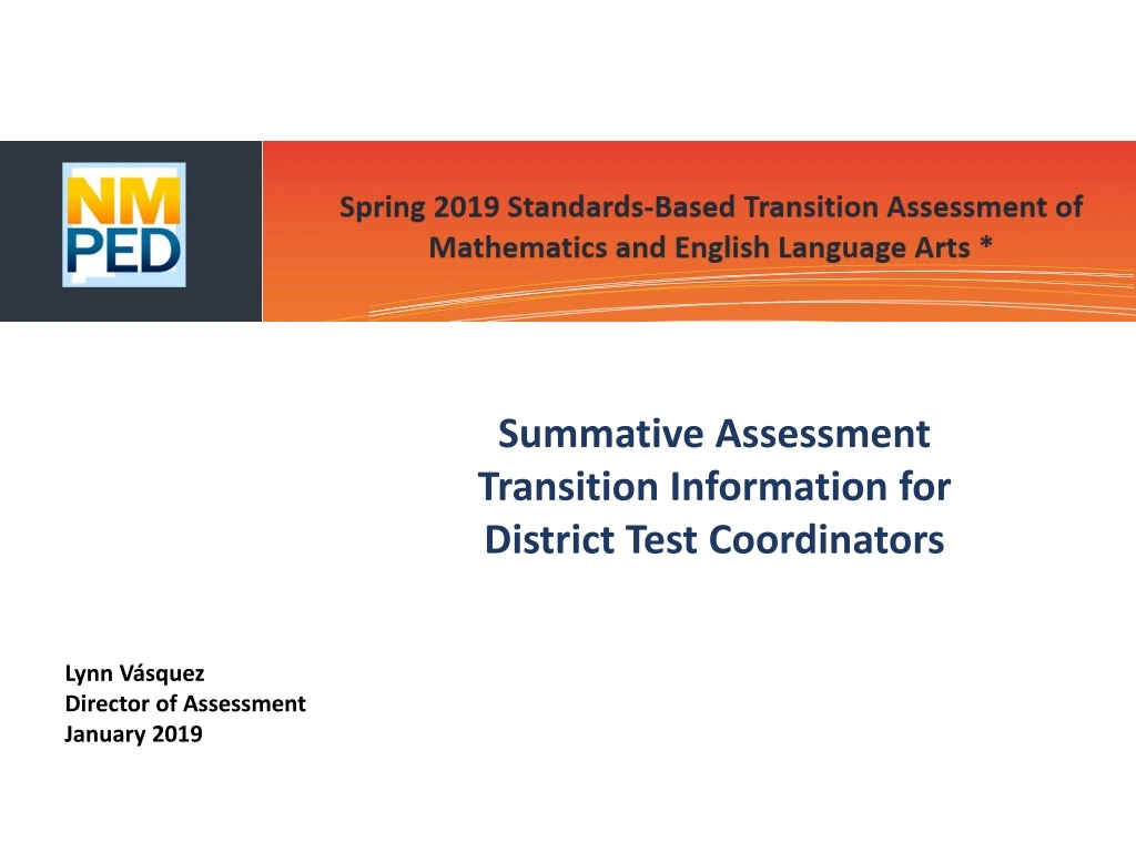 summative assessment transition information