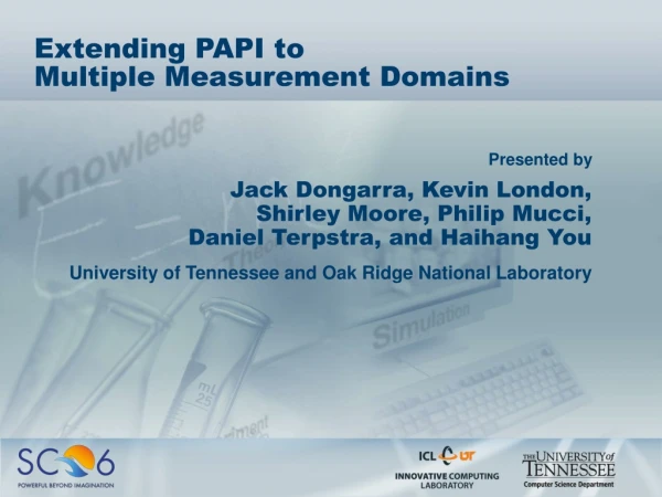 Extending PAPI to Multiple Measurement Domains