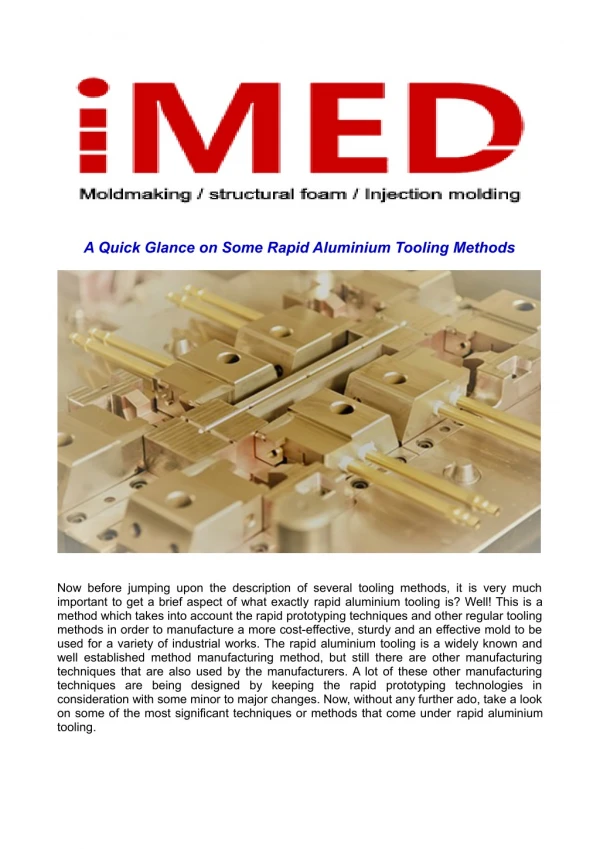 a quick glance on some rapid aluminium tooling