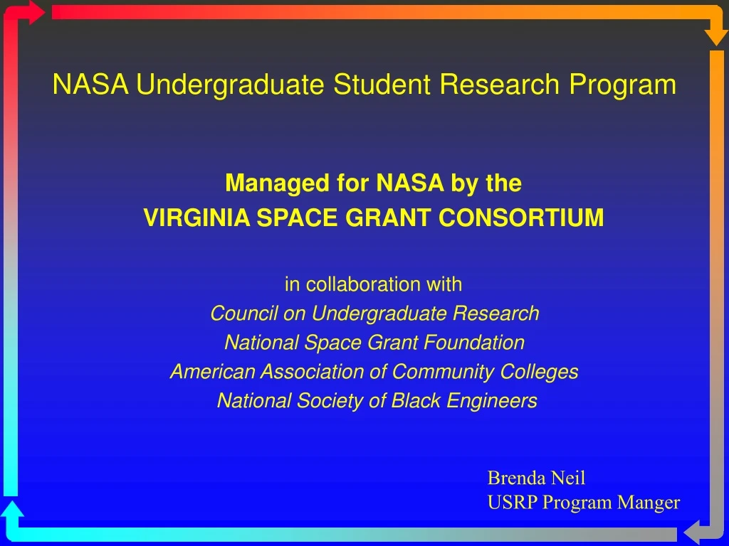nasa undergraduate student research program