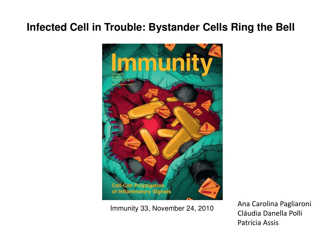 infected cell in trouble bystander cells ring