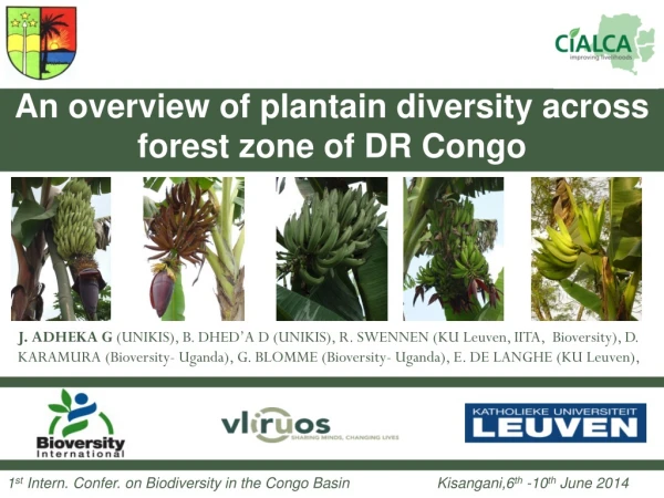An overview of plantain diversity across forest zone of DR Congo