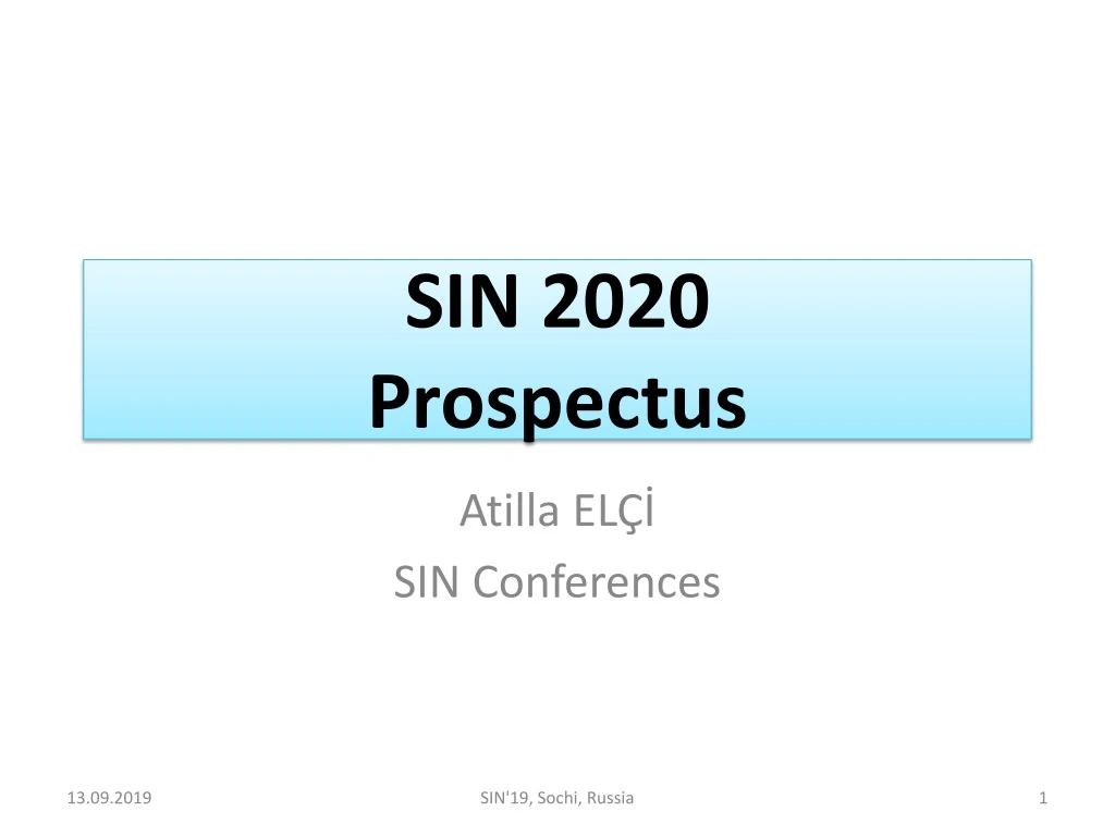 sin 2020 prospectus