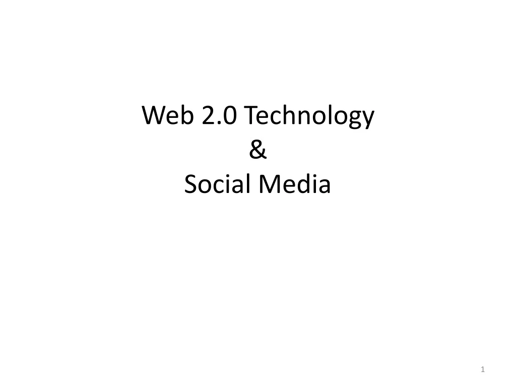 web 2 0 technology social media