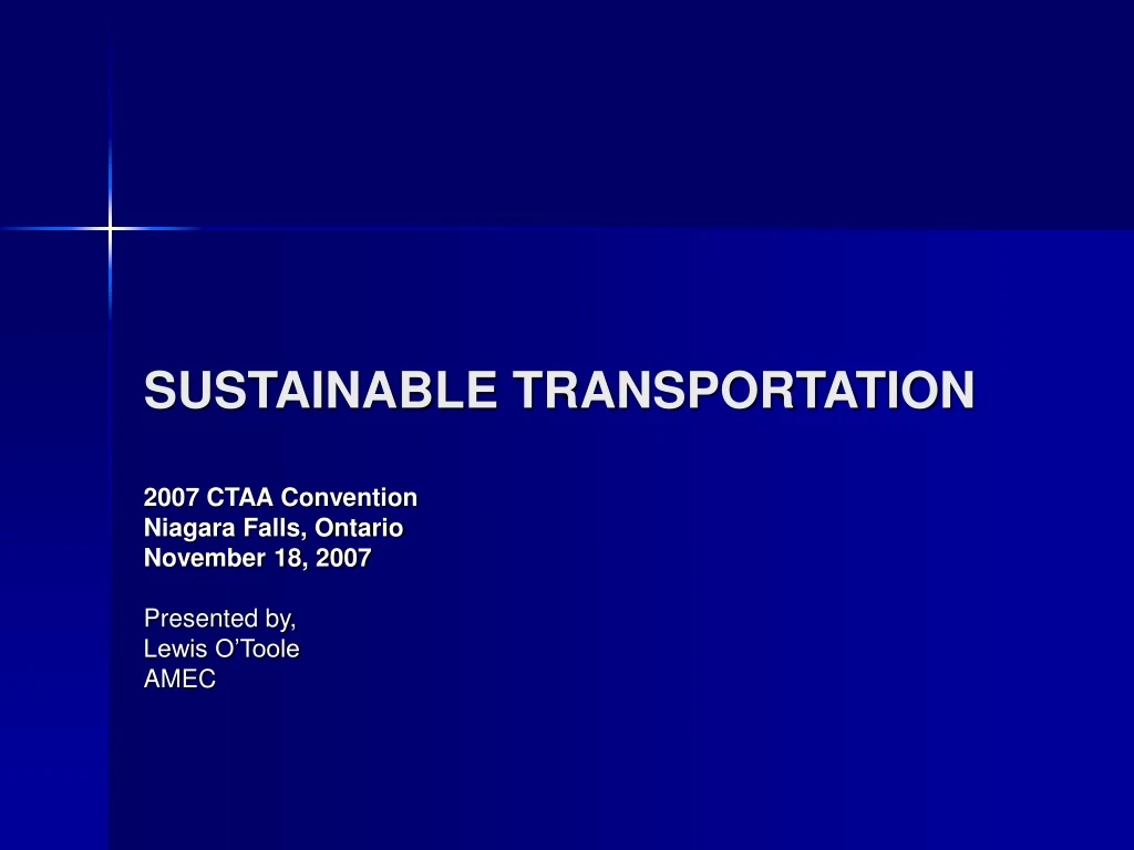 sustainable transportation