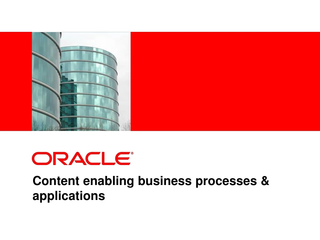content enabling business processes applications