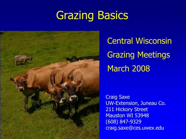 grazing basics