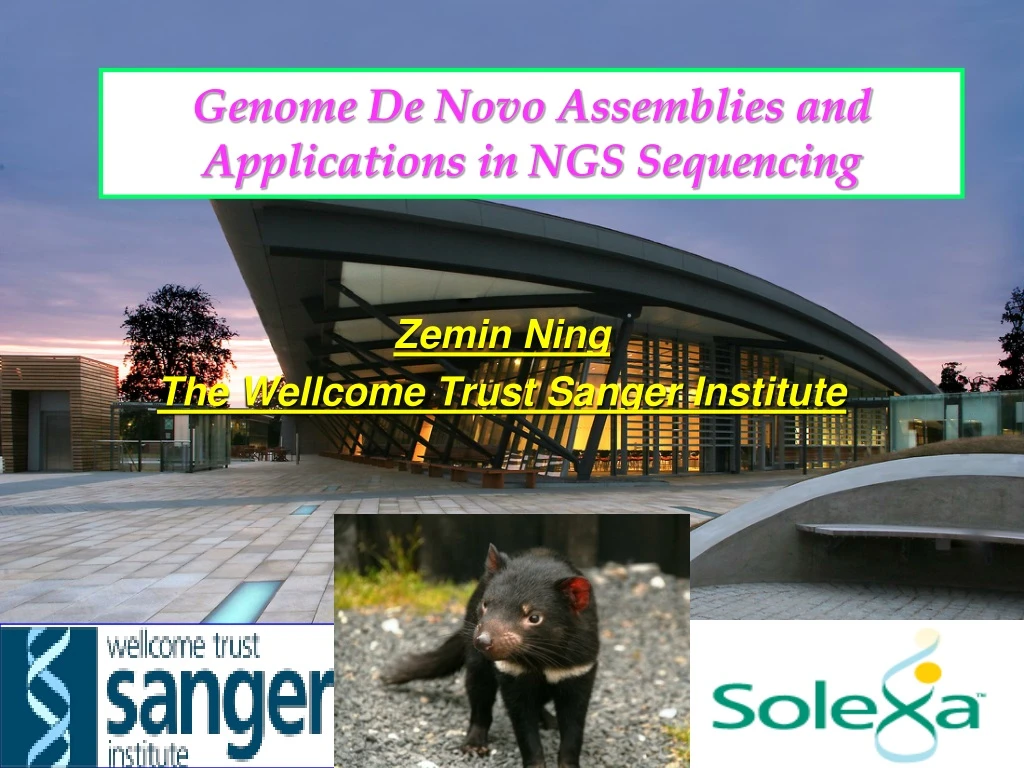genome de novo assemblies and applications