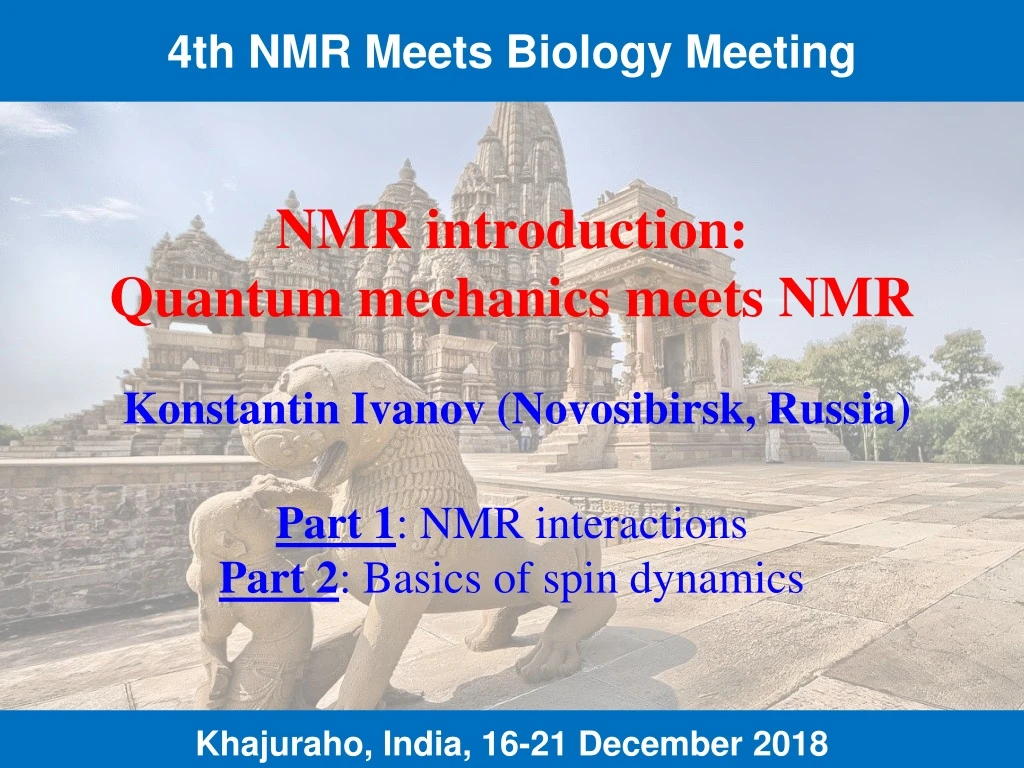 nmr introduction quantum mechanics meets nmr