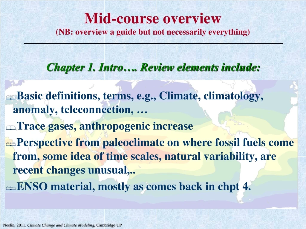 mid course overview nb overview a guide but not necessarily everything