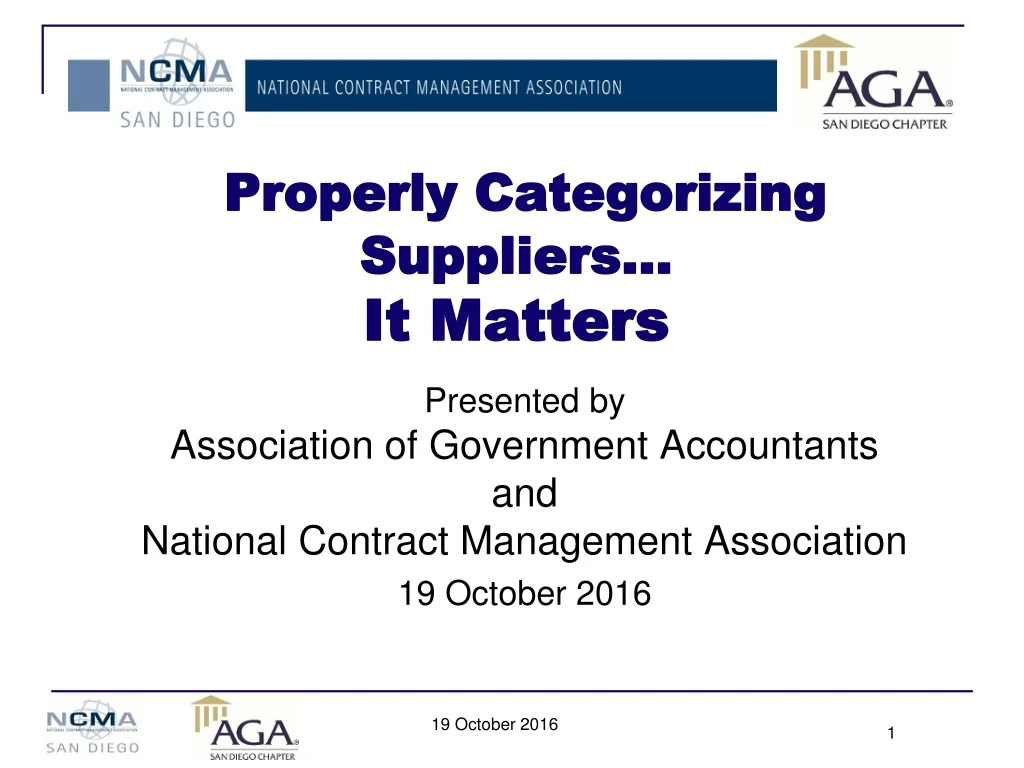 properly categorizing suppliers it matters