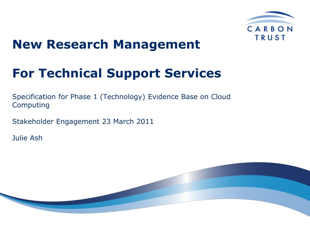 new research management for technical support