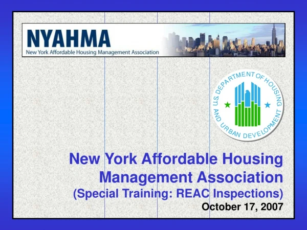 New York Affordable Housing Management Association (Special Training: REAC Inspections)