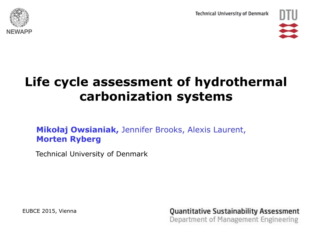 life cycle assessment of hydrothermal