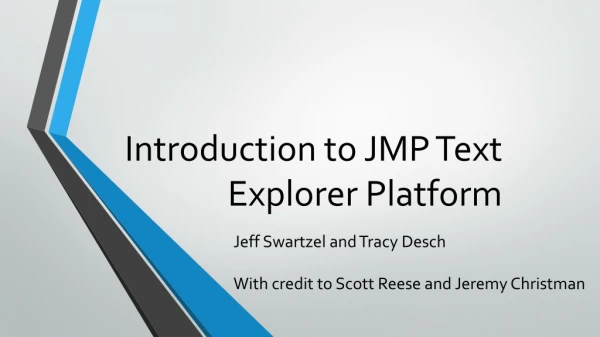 Introduction to JMP Text Explorer Platform