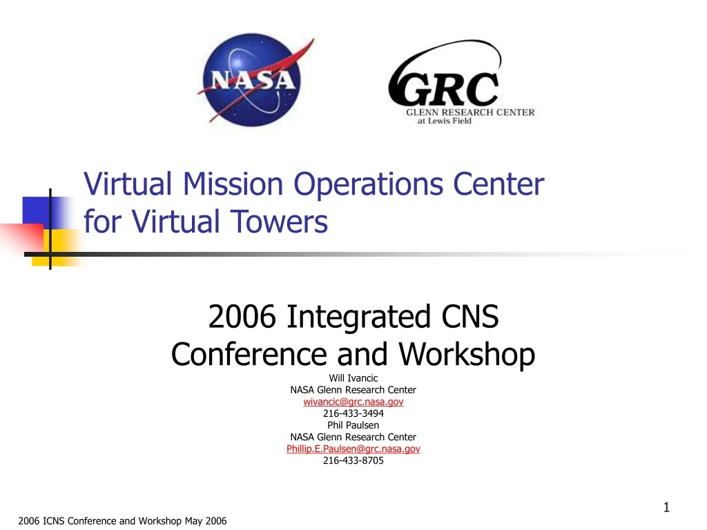 virtual mission operations center for virtual towers