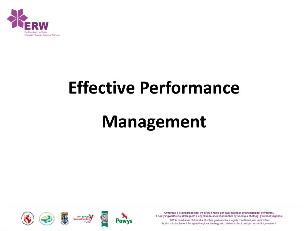 effective performance management