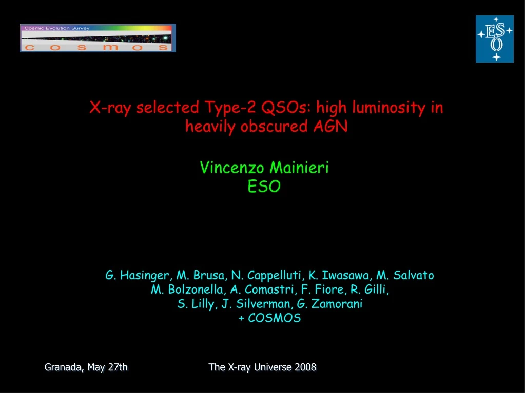 x ray selected type 2 qsos high luminosity
