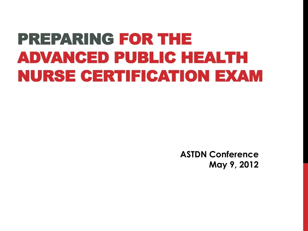 preparing for the advanced public health nurse certification exam