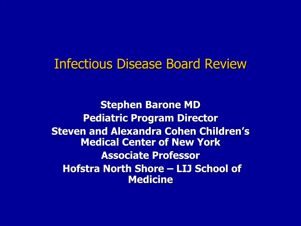 infectious disease board review