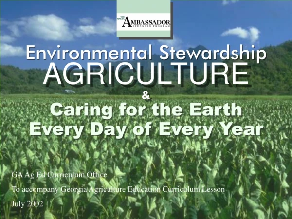 Environmental Stewardship