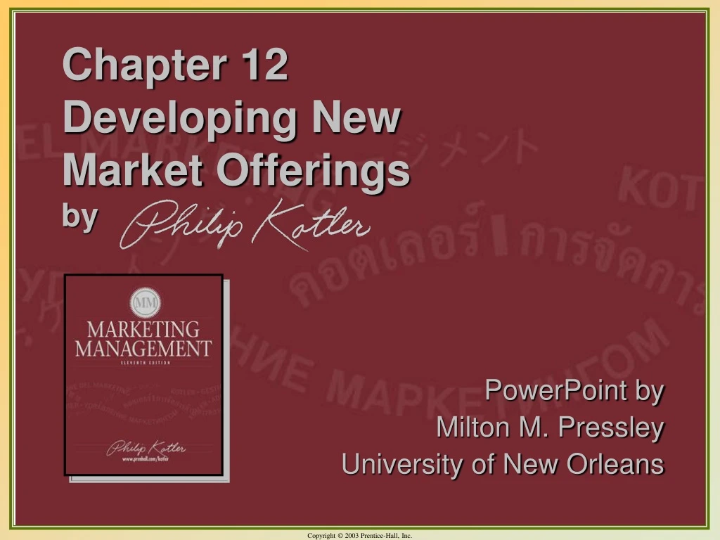 chapter 12 developing new market offerings by
