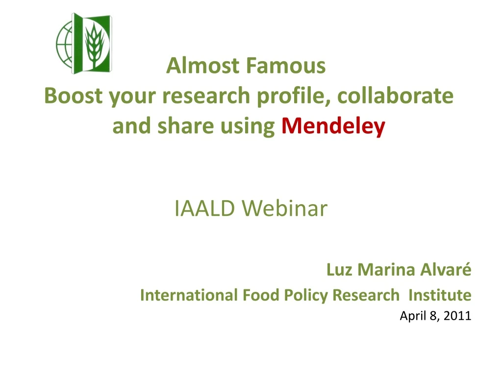 almost famous boost your research profile collaborate and share using mendeley