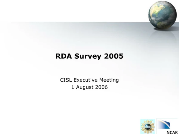 RDA Survey 2005