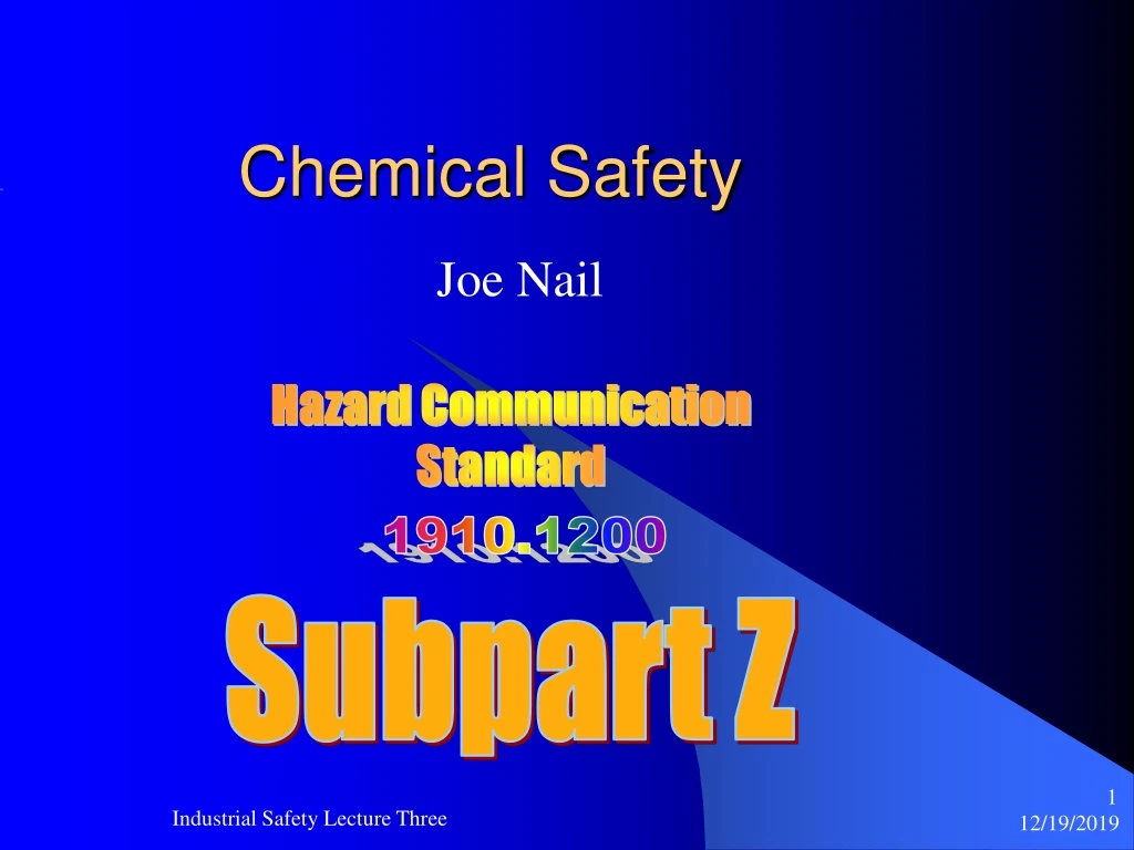 chemical safety